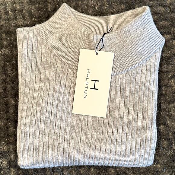 NWT, H by Halston Women’s Sz Small Heather Gray Ribbed Sweater Vest K629 - Picture 3 of 15